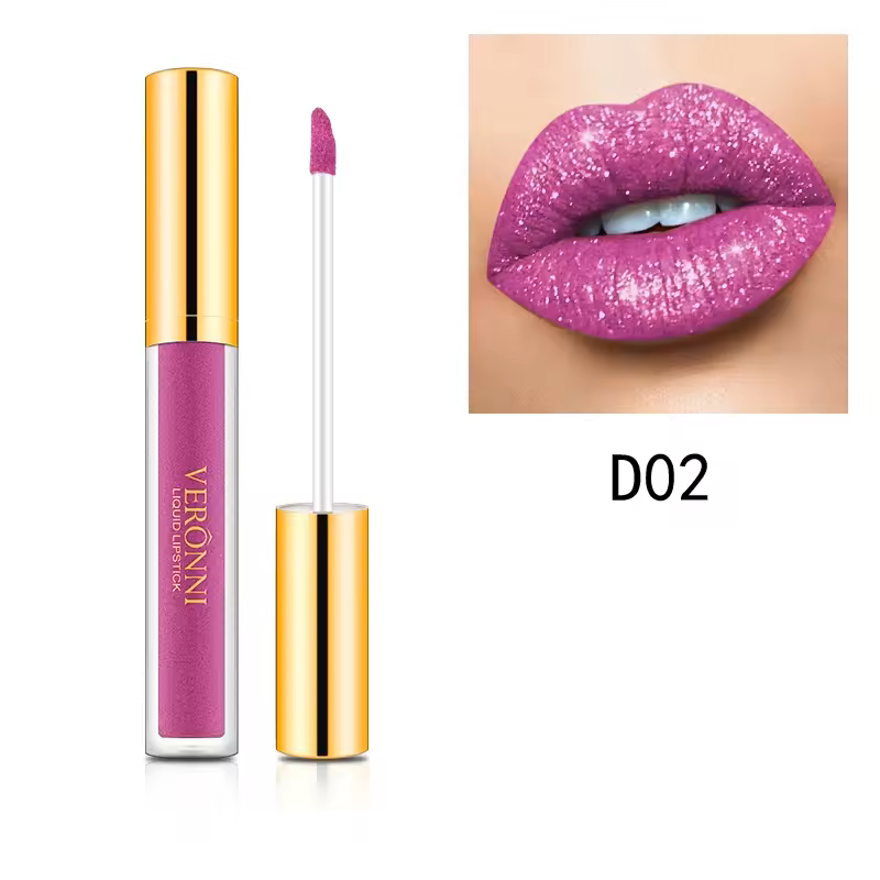GlossiFlex™ Rossetto liquido metallizzato con glitter diamantati