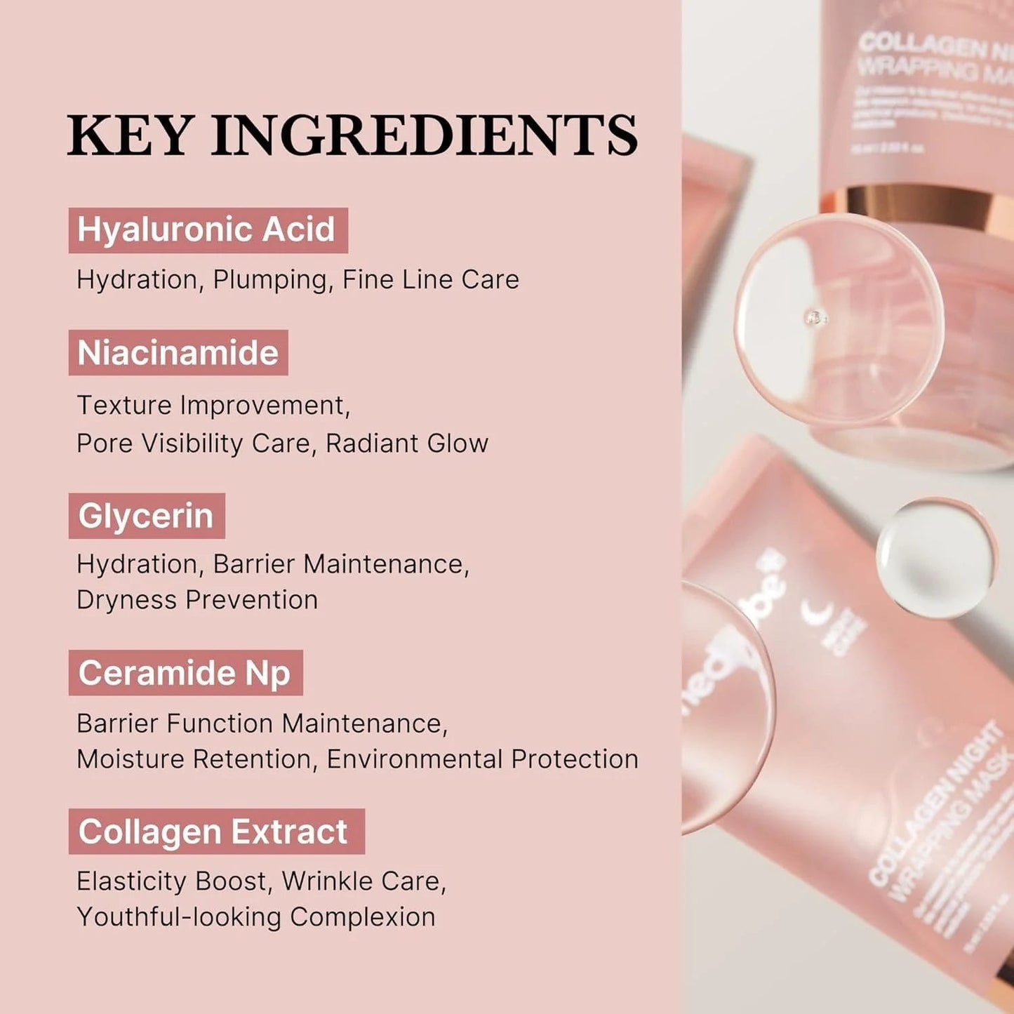 GlowVive™ Maschera per l'impacco notturno al collagene