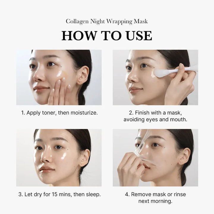 GlowVive™ Maschera per l'impacco notturno al collagene