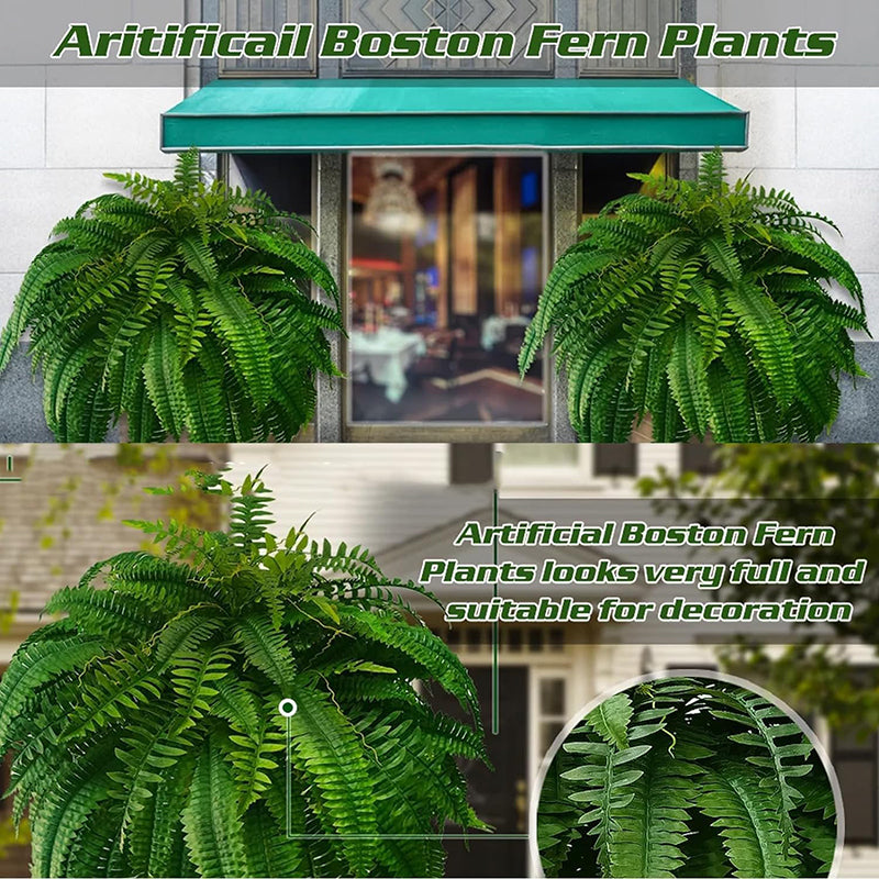 GreenAura™ Felce di Boston artificiale resistente ai raggi UV