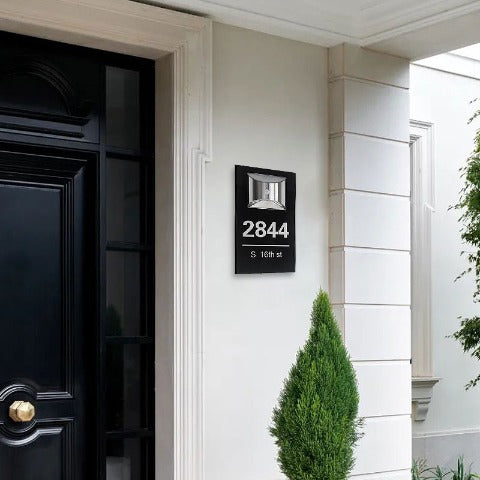 HomeDelux™ Targa per porta moderna solare personalizzata