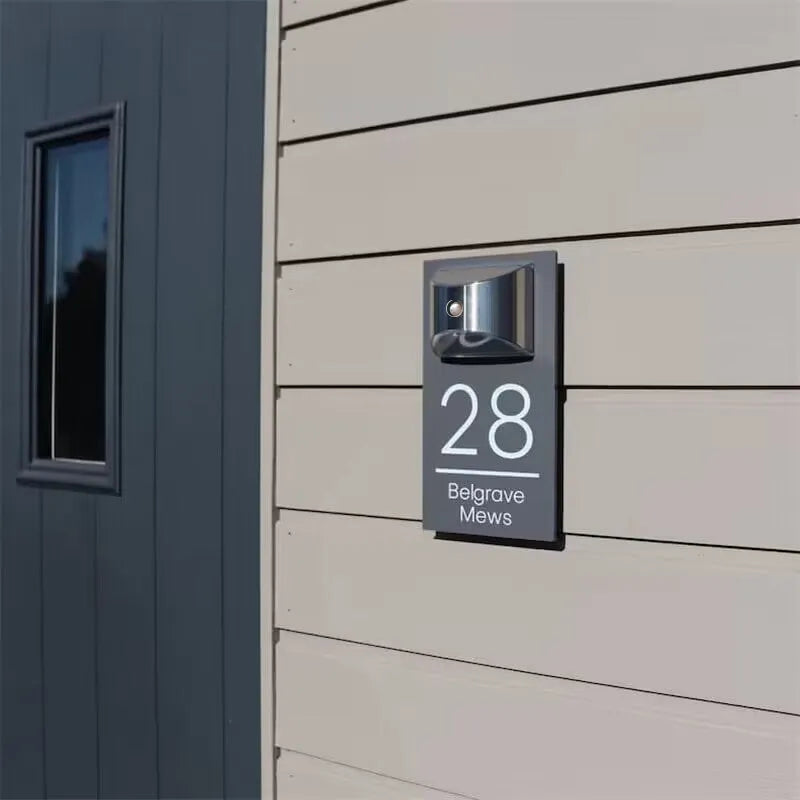 HomeDelux™ Targa per porta moderna solare personalizzata