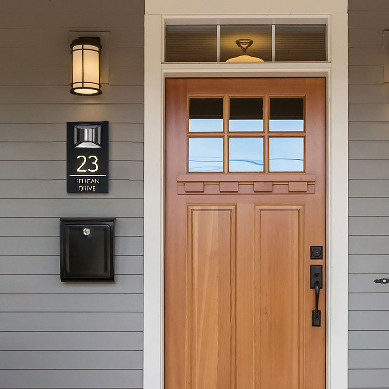 HomeDelux™ Targa per porta moderna solare personalizzata