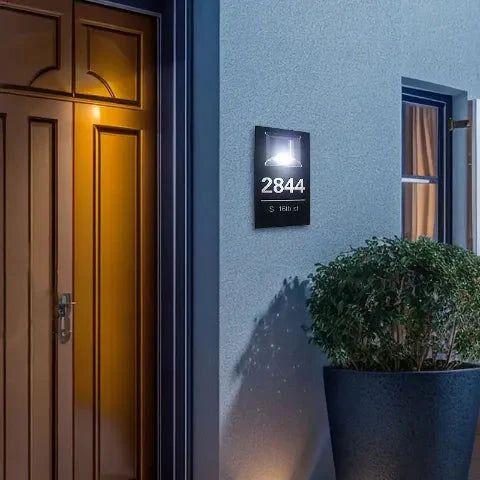 HomeDelux™ Targa per porta moderna solare personalizzata