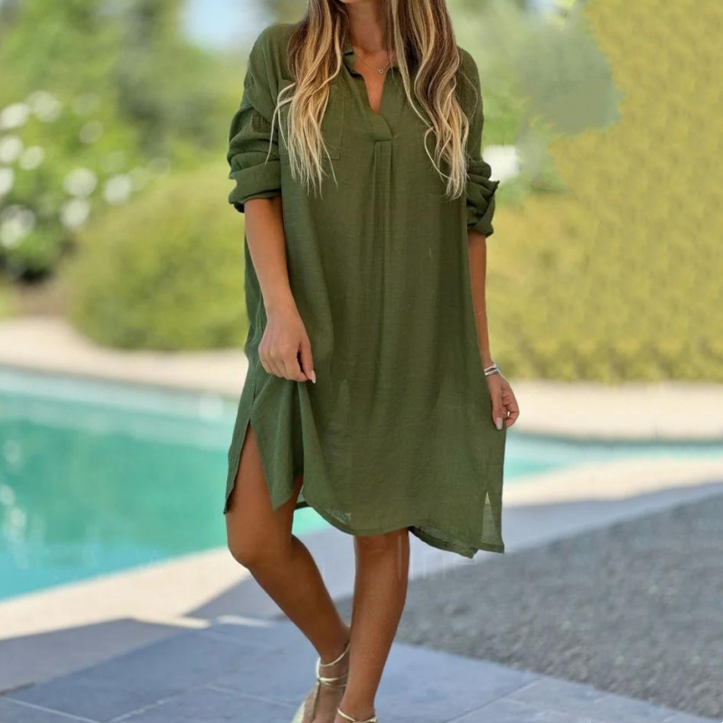 Isa Allio™ Abito camicia casual da donna