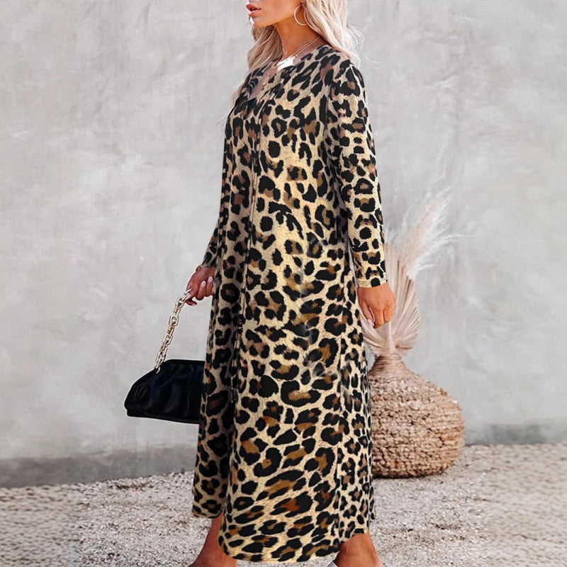 Marzia Baglio™ Abito alla moda con stampa leopardata