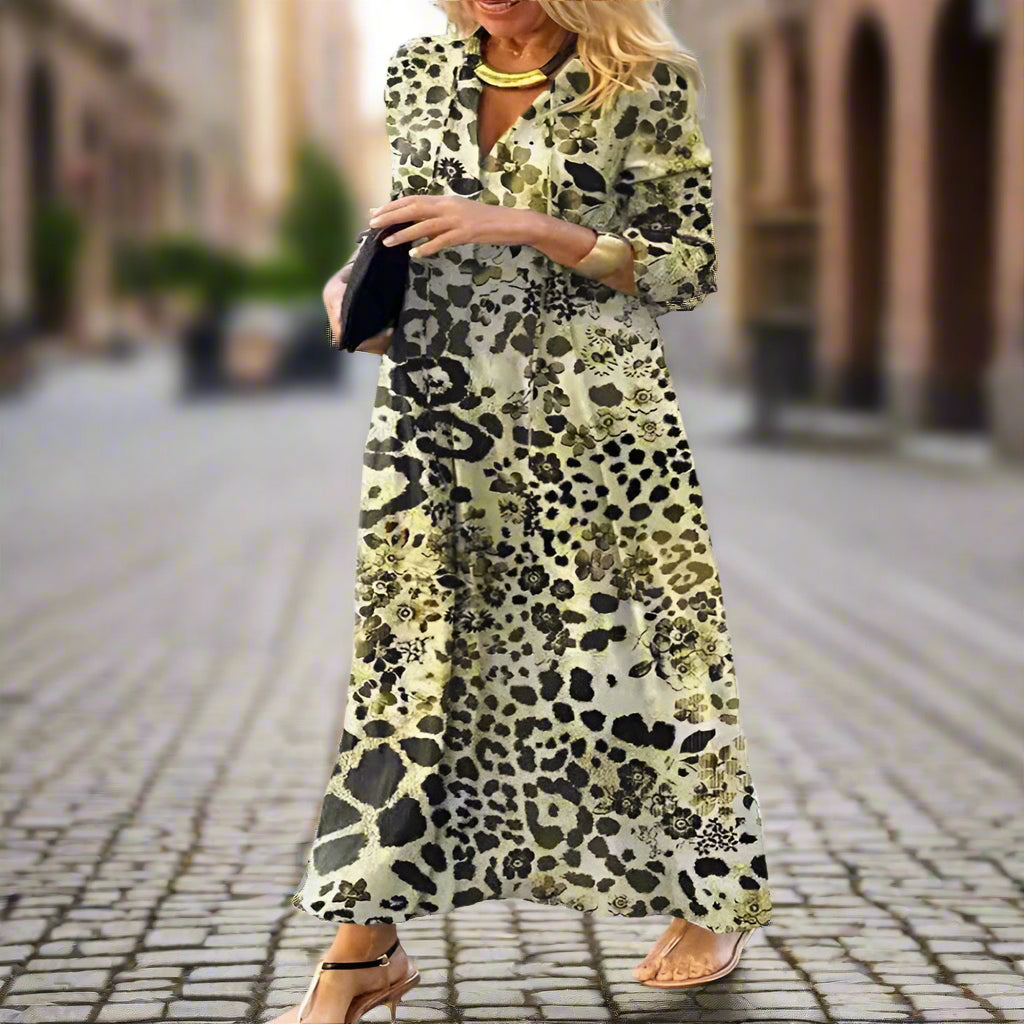 Marzia Baglio™ Abito alla moda con stampa leopardata