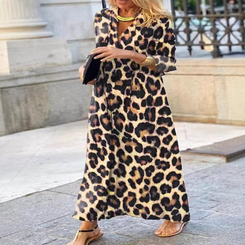 Marzia Baglio™ Abito alla moda con stampa leopardata
