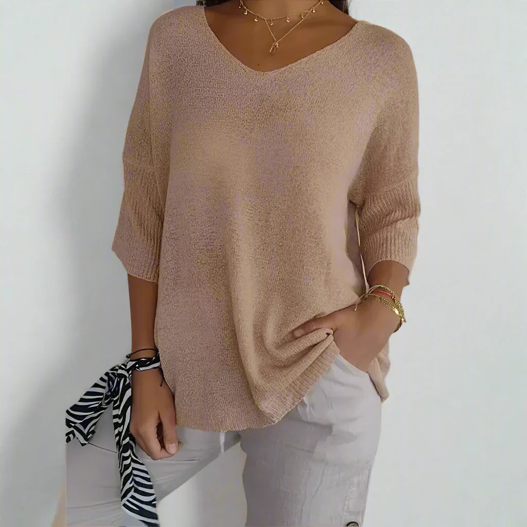 Ninfa™ Camicia casual con maniche a 3/4 e scollo a V