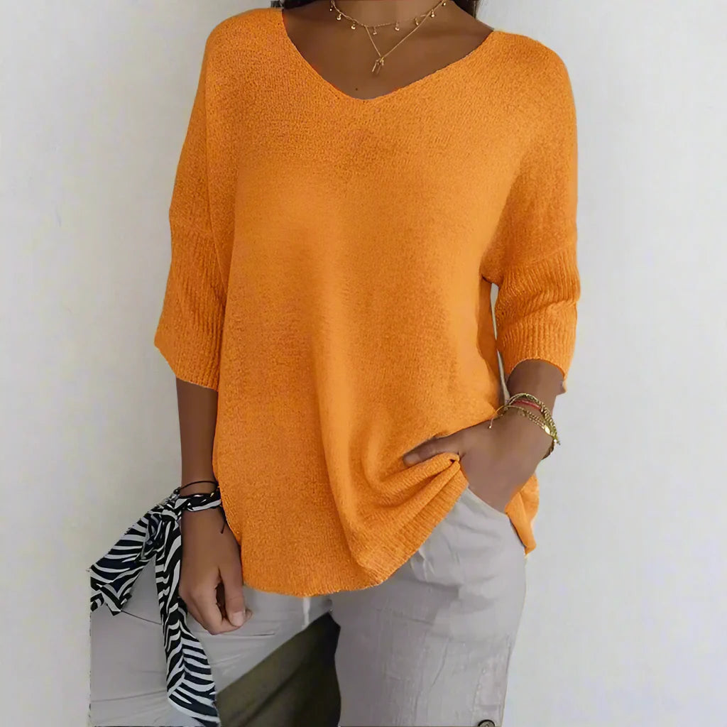 Ninfa™ Camicia casual con maniche a 3/4 e scollo a V