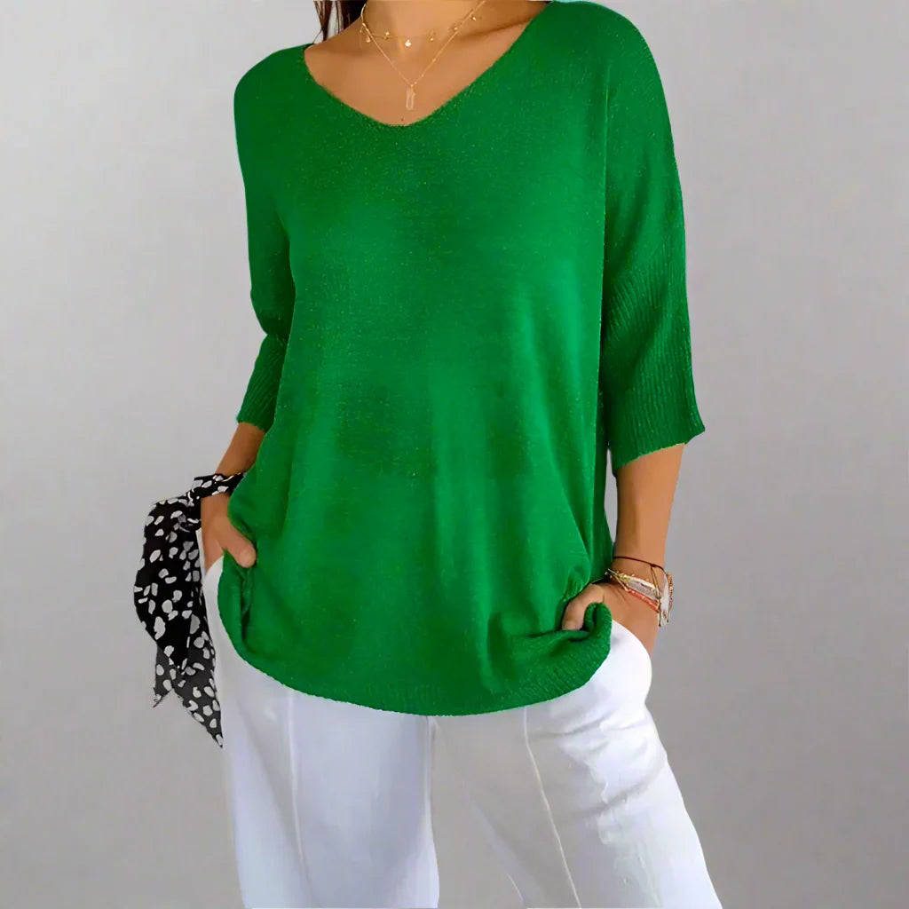 Ninfa™ Camicia casual con maniche a 3/4 e scollo a V