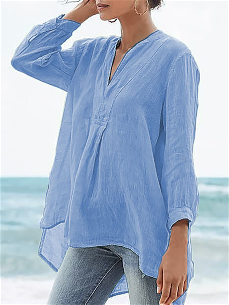 Novella Lio™ Camicia elegante con scollo a V da donna