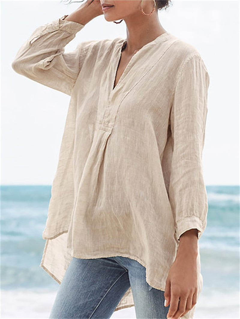 Novella Lio™ Camicia elegante con scollo a V da donna