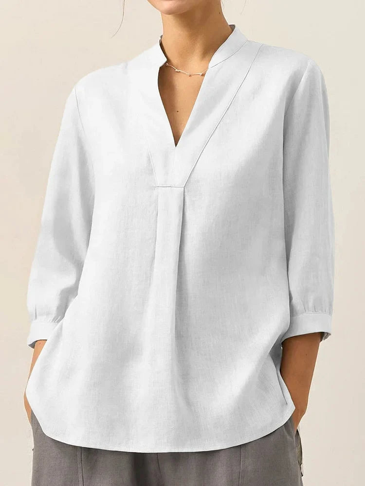 Novella Lio™ Camicia elegante con scollo a V da donna