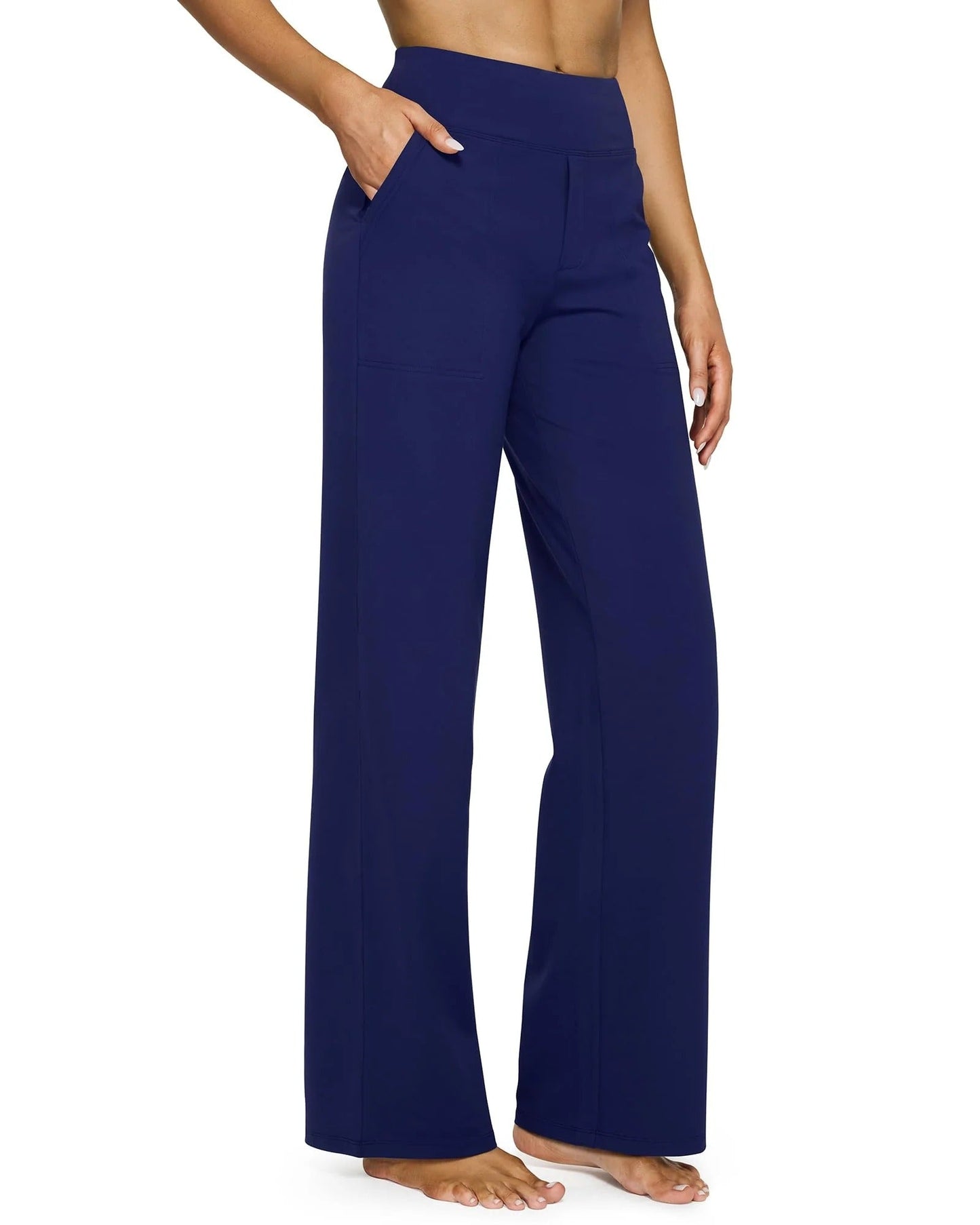 Novella Zani™ Pantaloni comodi con vita alta e gamba larga