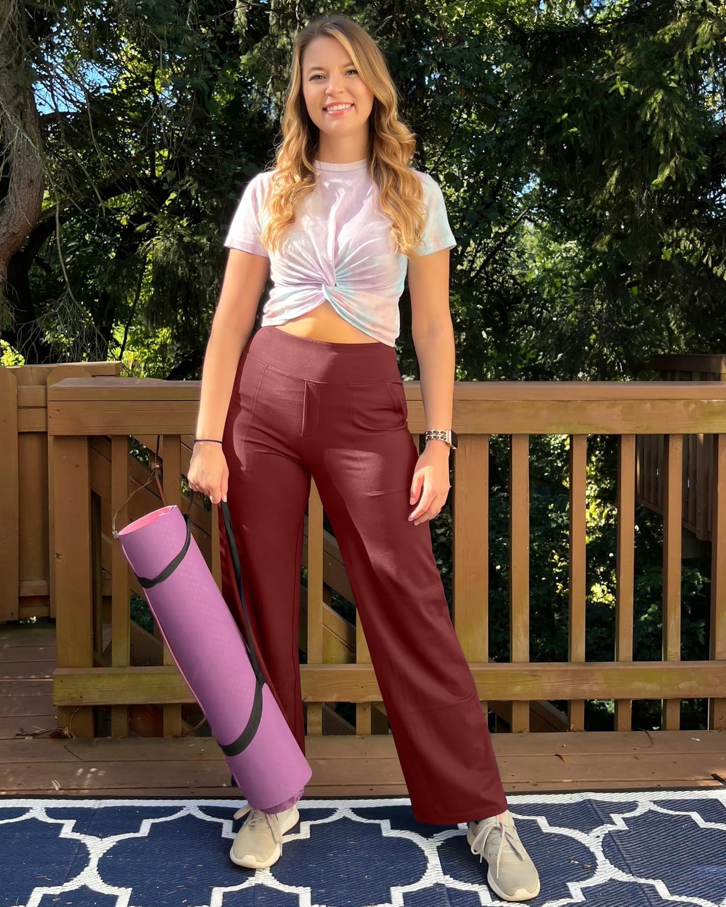 Novella Zani™ Pantaloni comodi con vita alta e gamba larga