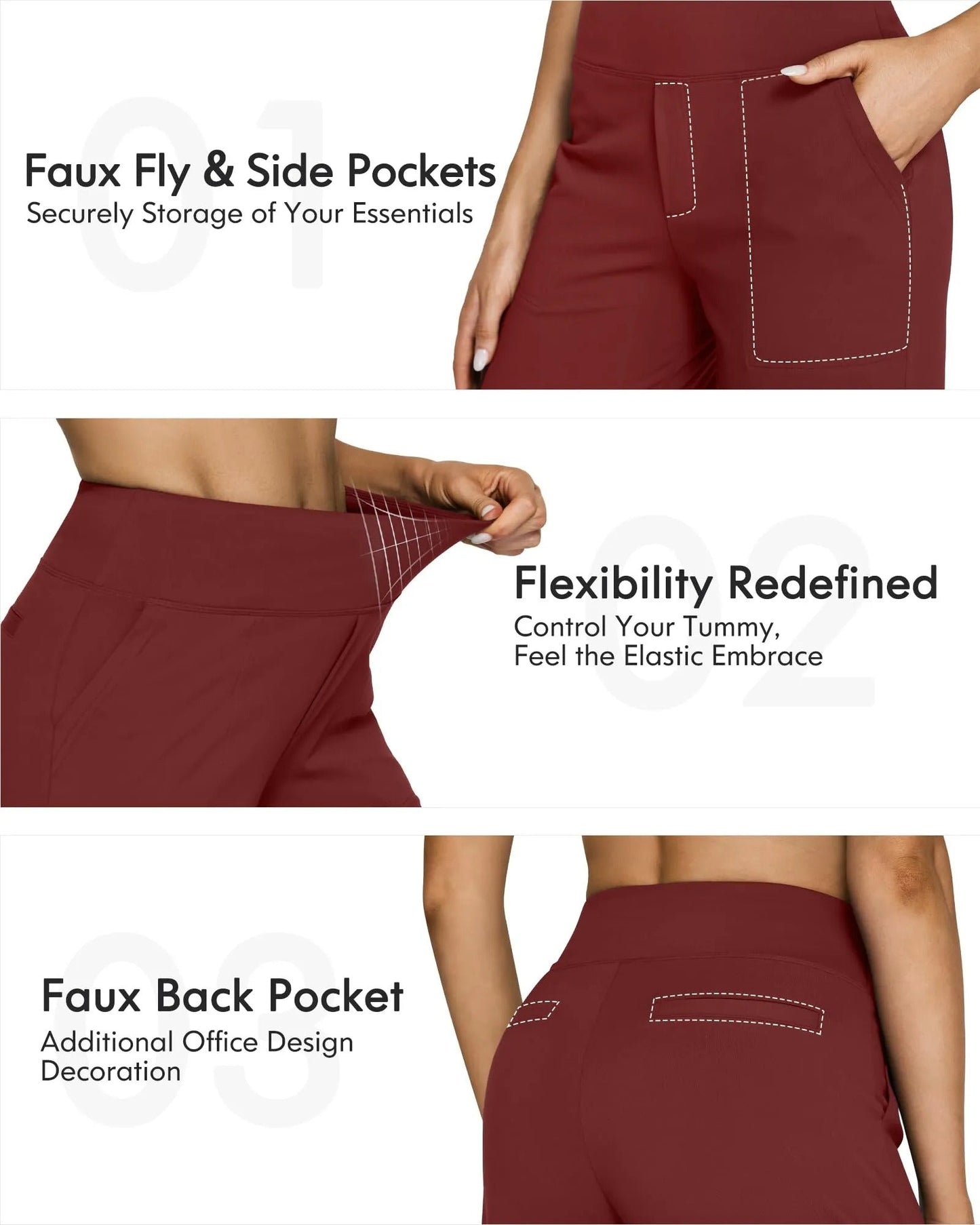Novella Zani™ Pantaloni comodi con vita alta e gamba larga