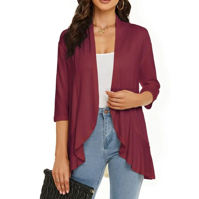 Olivia Paletta™ Comodo cardigan con volant