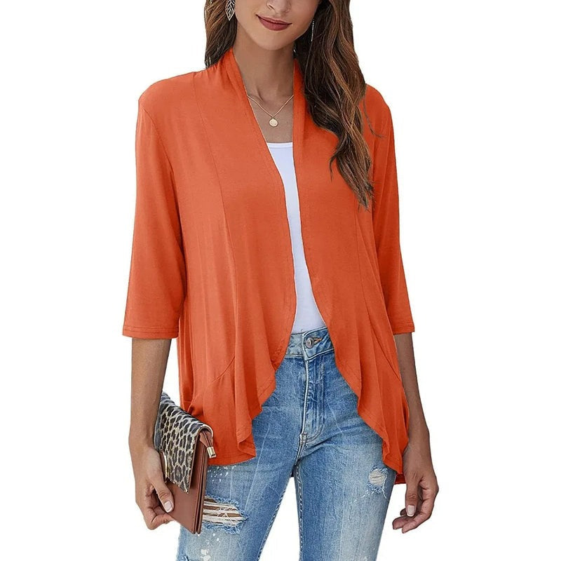 Olivia Paletta™ Comodo cardigan con volant