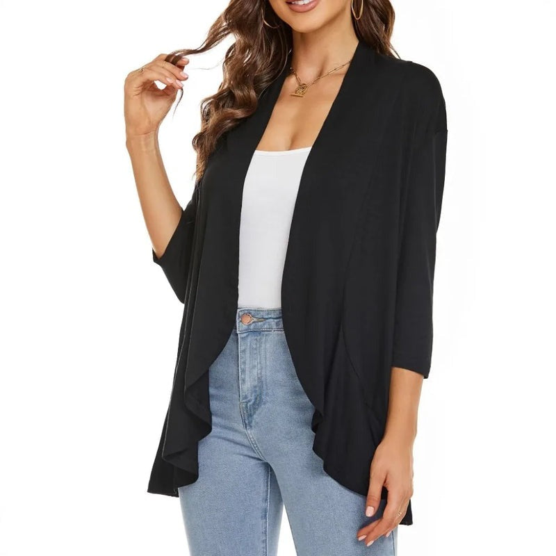Olivia Paletta™ Comodo cardigan con volant