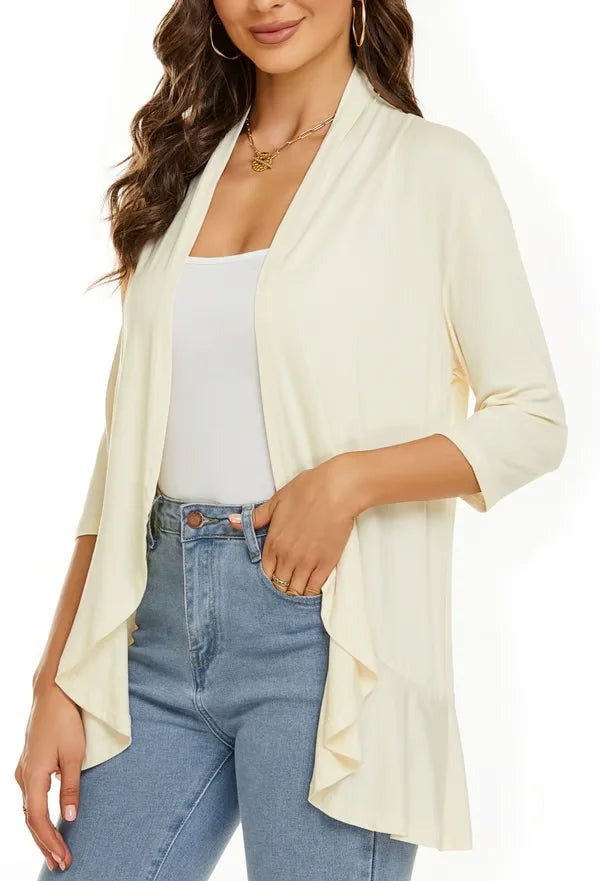 Olivia Paletta™ Comodo cardigan con volant