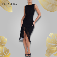 Patricia Hunt™️ Abito con volant spaccato