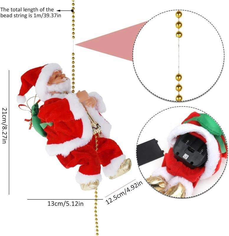 SantaRope™ Decorazione per Babbo Natale con arrampicata su corda