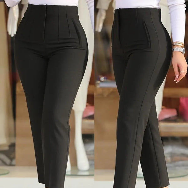Tea Fava™ Pantaloni a vita alta con pieghe