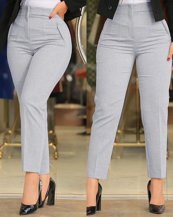 Tea Fava™ Pantaloni a vita alta con pieghe