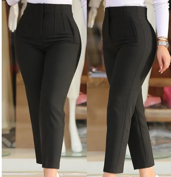 Tea Fava™ Pantaloni a vita alta con pieghe