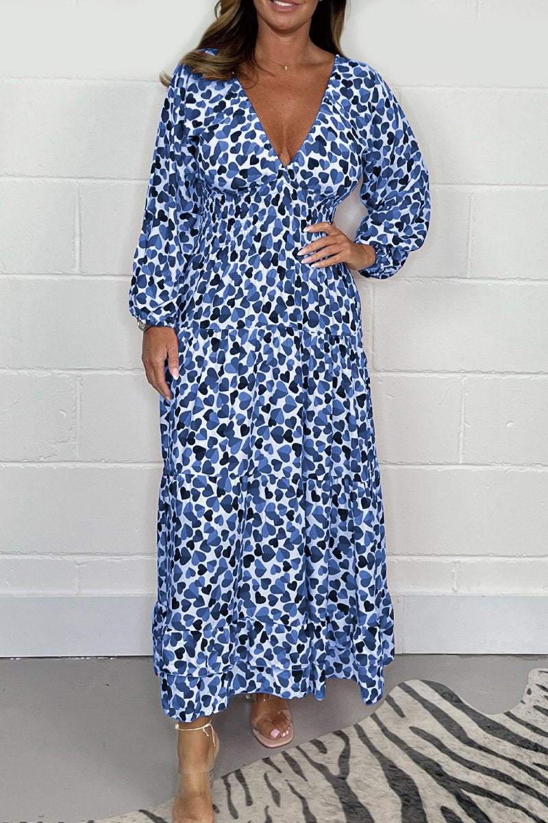 Unna Saggese™ Abito midi con scollo a cuore