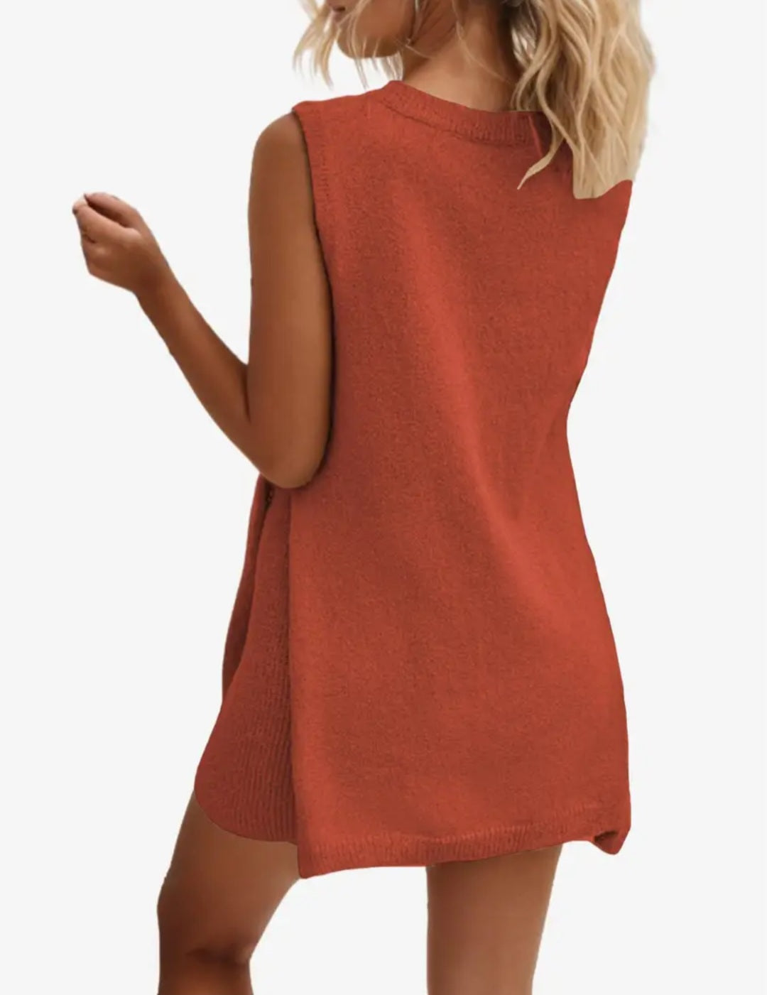 Vanessa Lucidi™ Completo in maglia con scollo rotondo e pantaloncini larghi e casual di
