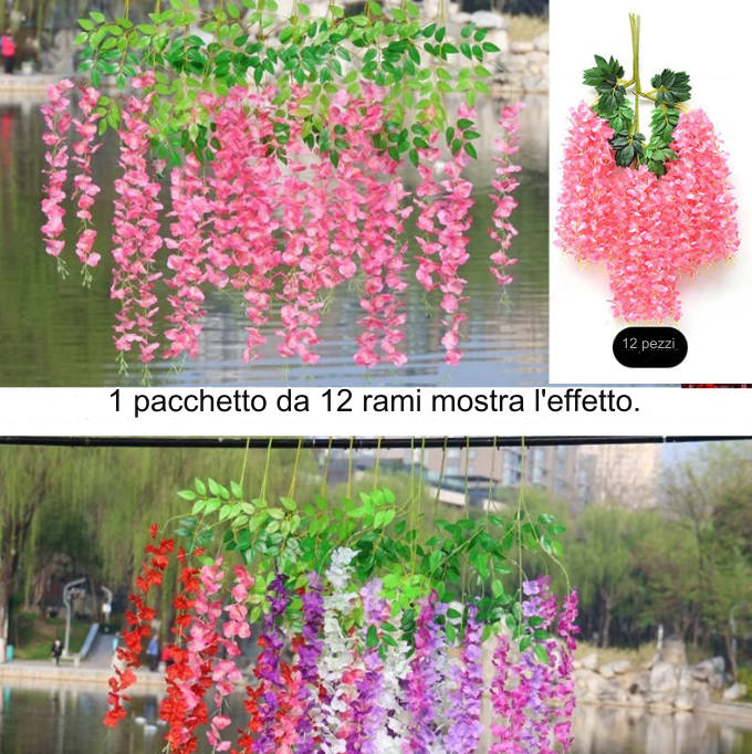 Wisteria™ Fiori artificiali di glicine 12 pezzi