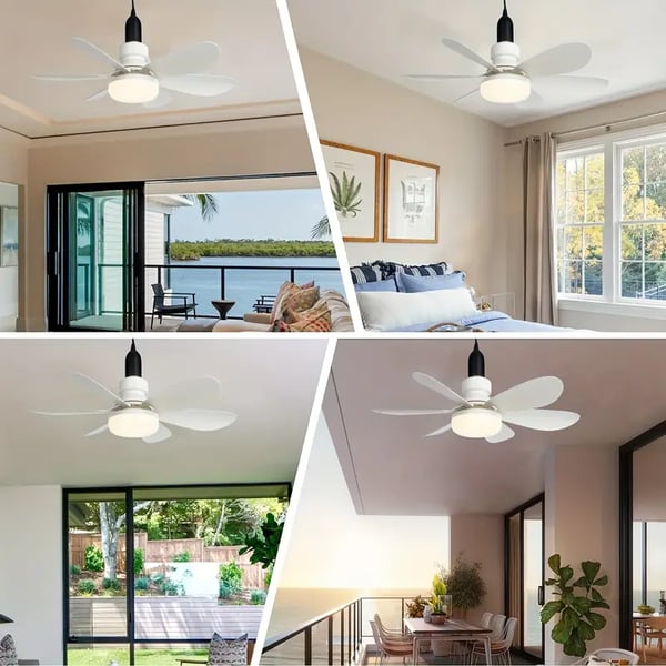 ZephyrAir™ Ventilatore da soffitto portatile e luce 2 in 1