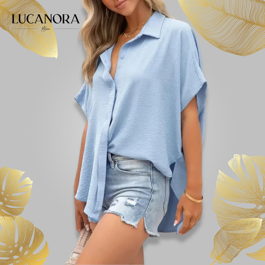 Adele Rozzi™ Elegante e Casual Camicetta a Maniche Corte
