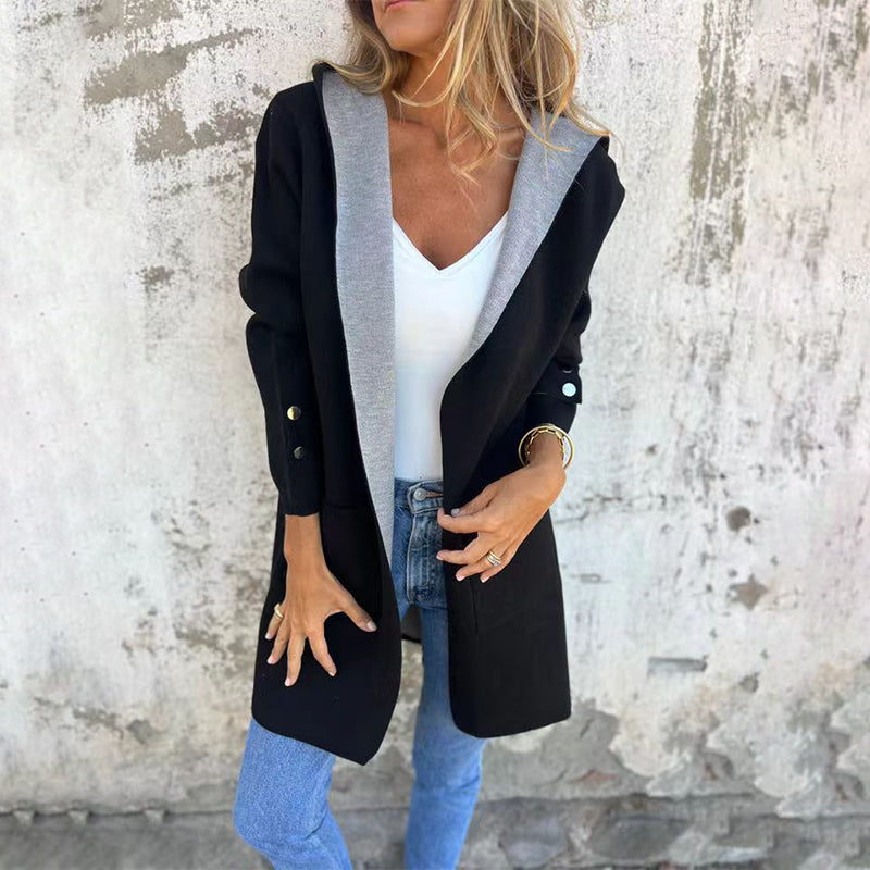 Alcina Fiola™ Cappotto primaverile con apertura frontale e cappuccio