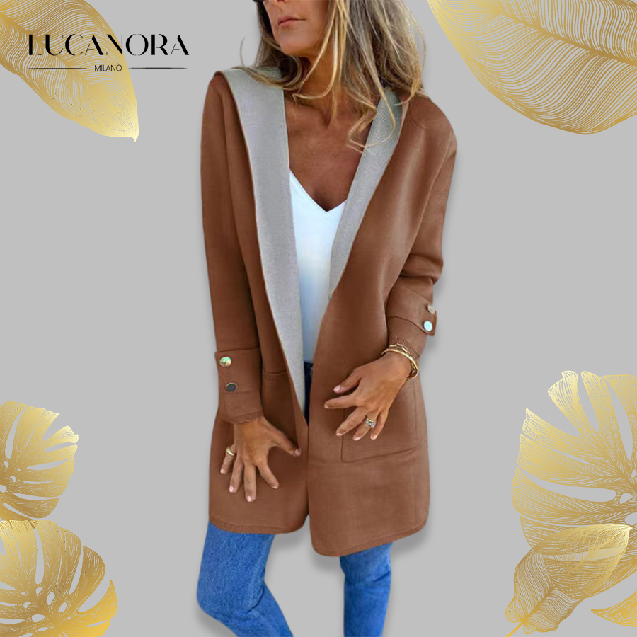 Alcina Fiola™ Cappotto primaverile con apertura frontale e cappuccio