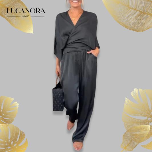 Ancilla Monti™ Tuta con scollo a V comoda e alla moda da donna