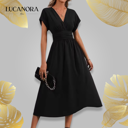 Annabella Bersani™ Abito da donna con scollo a V e vita stretta