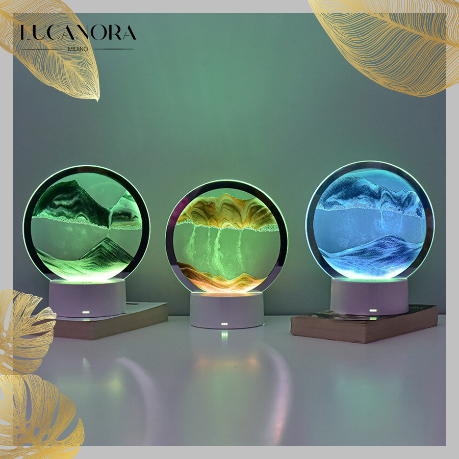 AtmoScape™ Lampada a clessidra con cornice artistica a LED colorata