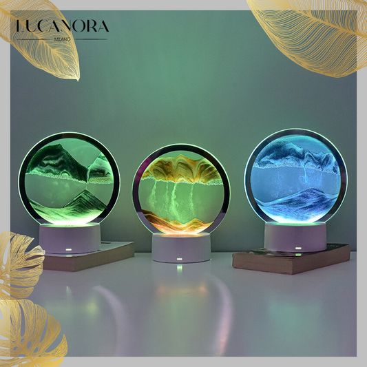 AtmoScape™ Lampada a clessidra con cornice artistica a LED colorata