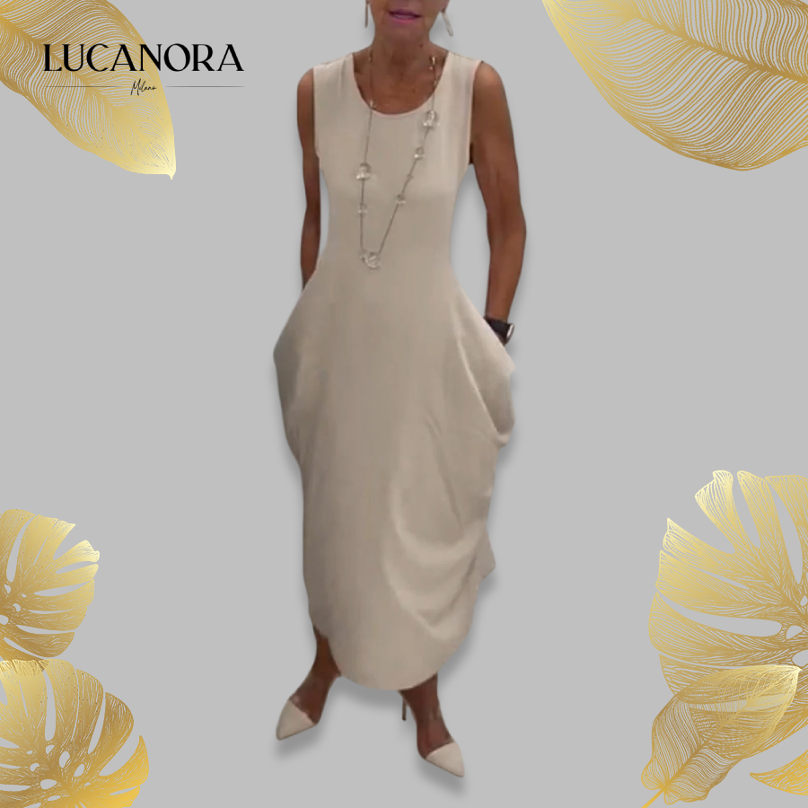Beata Leuzzi™ Abito semplice senza maniche con tasche