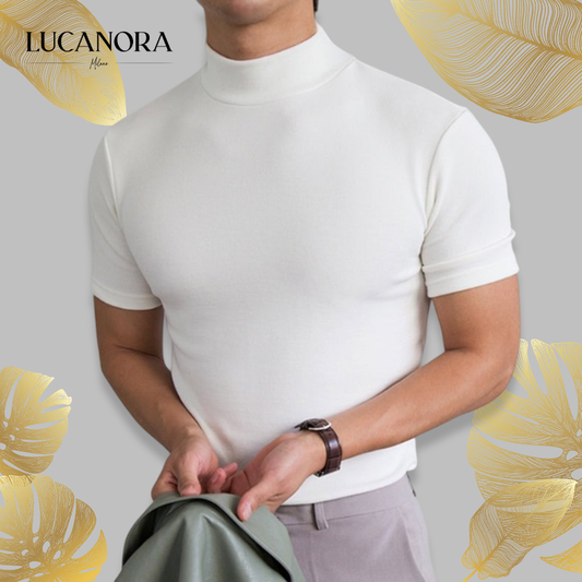 Bruno Bonito™ T-shirt slim fit con collo alto da uomo