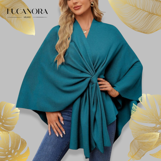 Dalida Testo™ Elegante sciarpa che avvolge il morbido maglione poncho