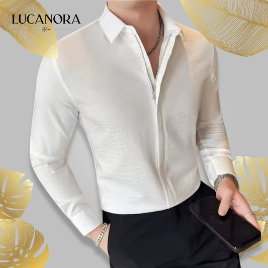 Ermes Santulli™ Camicia a maniche lunghe con cerniera da uomo