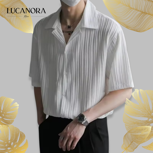 Fedro Pallotta™ Camicia a maniche corte sottile ed elegante da uomo