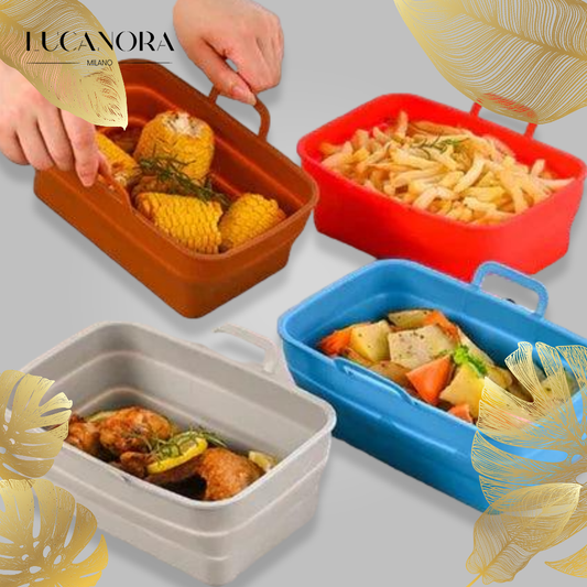 FlexiFry™️ Teglia pieghevole in silicone Friggitrice ad aria