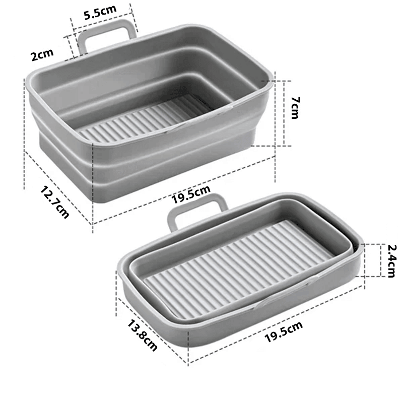 FlexiFry™️ Teglia pieghevole in silicone Friggitrice ad aria