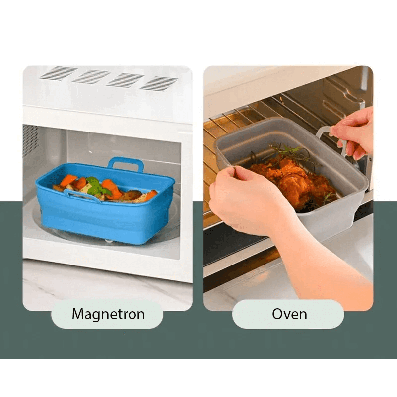 FlexiFry™️ Teglia pieghevole in silicone Friggitrice ad aria