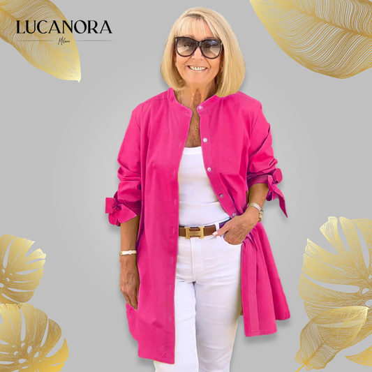Flora Di Mascio™ Giacca-camicia lunga da donna alla moda